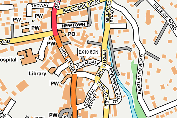 EX10 8DN map - OS OpenMap – Local (Ordnance Survey)