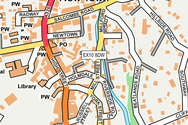 EX10 8DW map - OS OpenMap – Local (Ordnance Survey)