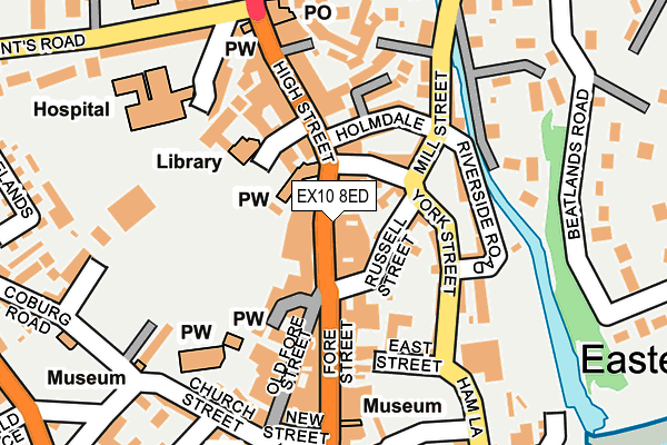 EX10 8ED map - OS OpenMap – Local (Ordnance Survey)