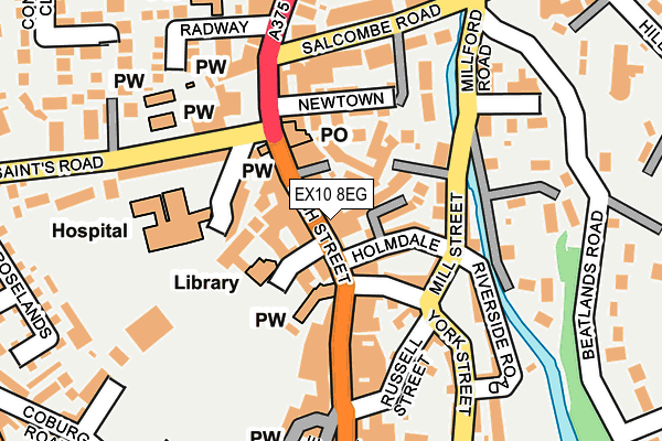 EX10 8EG map - OS OpenMap – Local (Ordnance Survey)