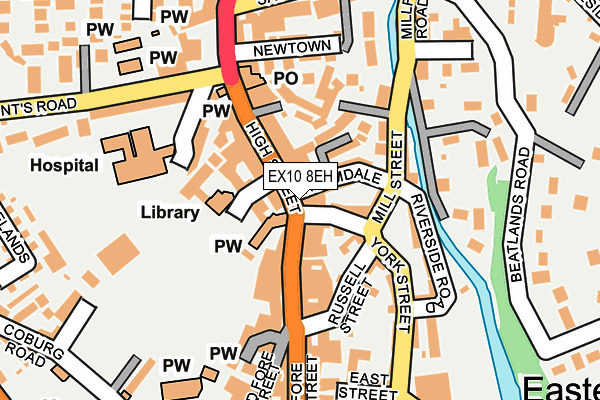 EX10 8EH map - OS OpenMap – Local (Ordnance Survey)