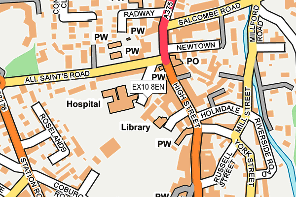 EX10 8EN map - OS OpenMap – Local (Ordnance Survey)