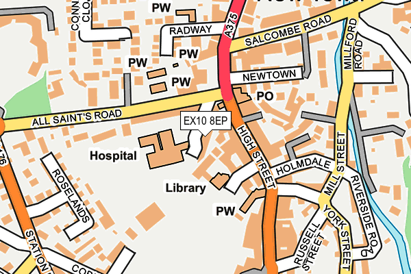 EX10 8EP map - OS OpenMap – Local (Ordnance Survey)