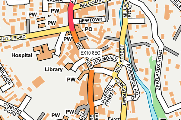 EX10 8EQ map - OS OpenMap – Local (Ordnance Survey)