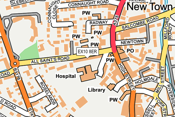 EX10 8ER map - OS OpenMap – Local (Ordnance Survey)