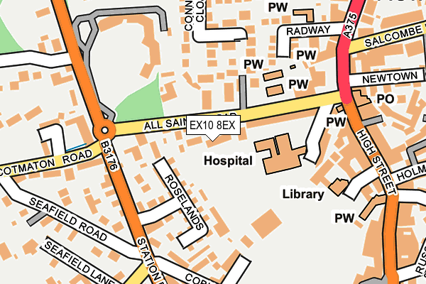 EX10 8EX map - OS OpenMap – Local (Ordnance Survey)