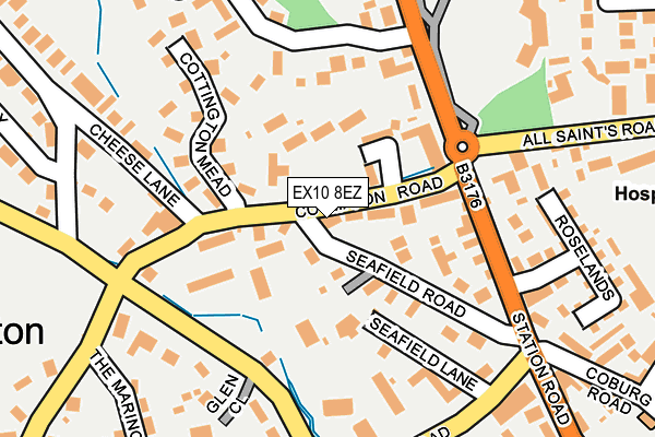 EX10 8EZ map - OS OpenMap – Local (Ordnance Survey)