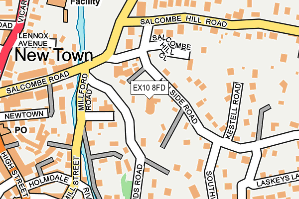 EX10 8FD map - OS OpenMap – Local (Ordnance Survey)