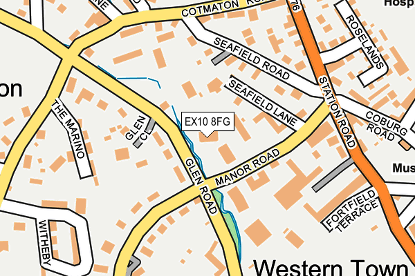 EX10 8FG map - OS OpenMap – Local (Ordnance Survey)