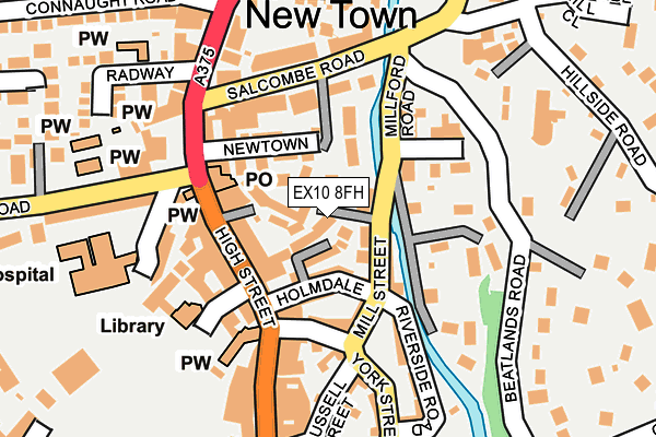 EX10 8FH map - OS OpenMap – Local (Ordnance Survey)