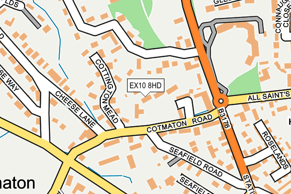 EX10 8HD map - OS OpenMap – Local (Ordnance Survey)