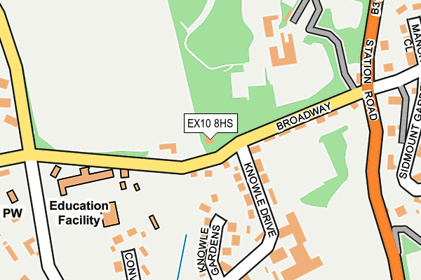 EX10 8HS map - OS OpenMap – Local (Ordnance Survey)