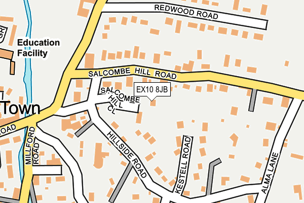 EX10 8JB map - OS OpenMap – Local (Ordnance Survey)