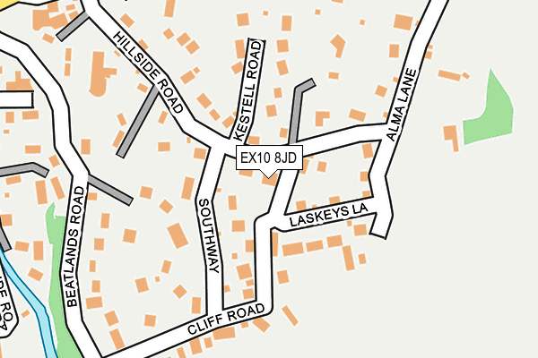 EX10 8JD map - OS OpenMap – Local (Ordnance Survey)