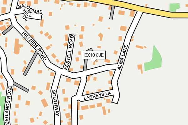 EX10 8JE map - OS OpenMap – Local (Ordnance Survey)