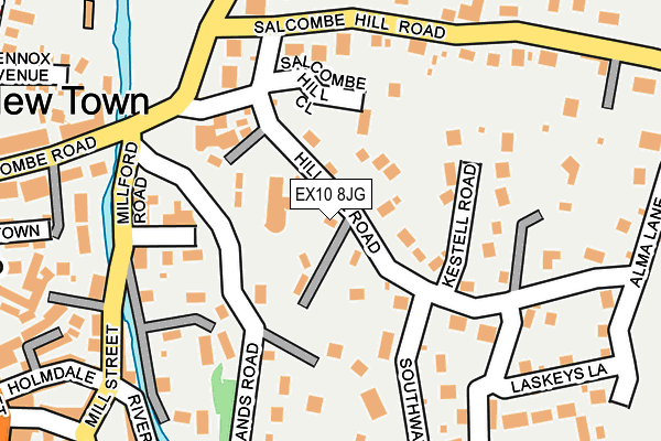 EX10 8JG map - OS OpenMap – Local (Ordnance Survey)
