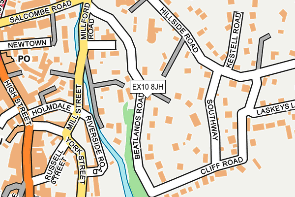 EX10 8JH map - OS OpenMap – Local (Ordnance Survey)