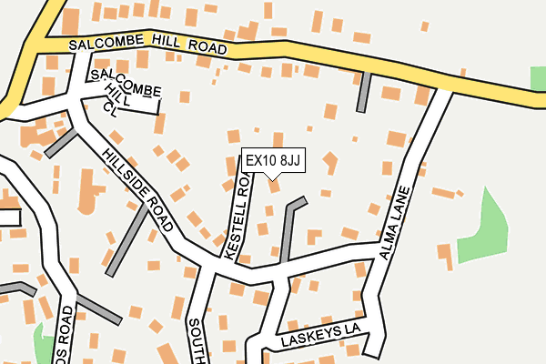 EX10 8JJ map - OS OpenMap – Local (Ordnance Survey)