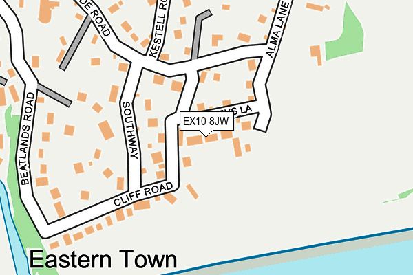 EX10 8JW map - OS OpenMap – Local (Ordnance Survey)