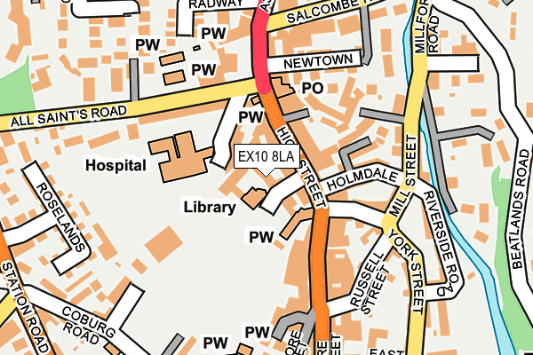 EX10 8LA map - OS OpenMap – Local (Ordnance Survey)