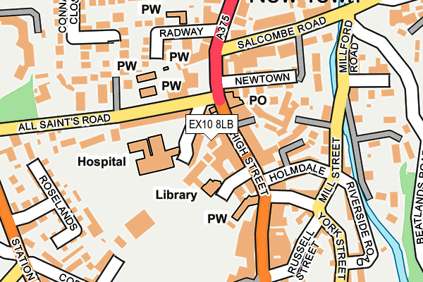 EX10 8LB map - OS OpenMap – Local (Ordnance Survey)