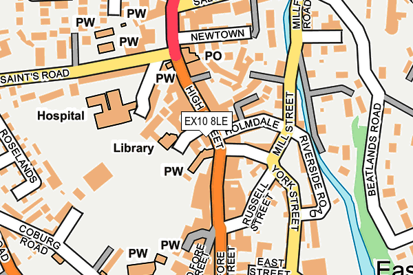 EX10 8LE map - OS OpenMap – Local (Ordnance Survey)