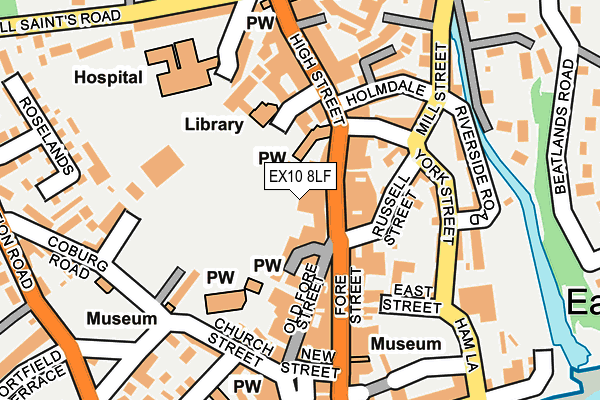 EX10 8LF map - OS OpenMap – Local (Ordnance Survey)