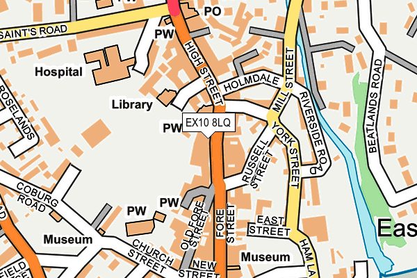 EX10 8LQ map - OS OpenMap – Local (Ordnance Survey)