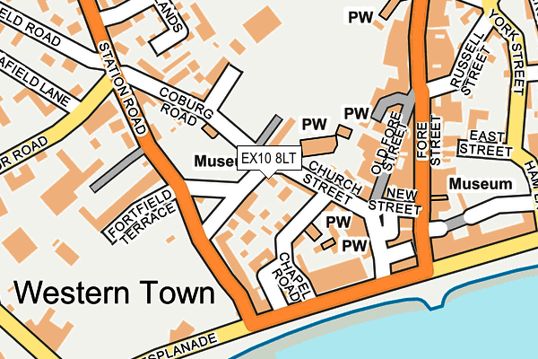 EX10 8LT map - OS OpenMap – Local (Ordnance Survey)