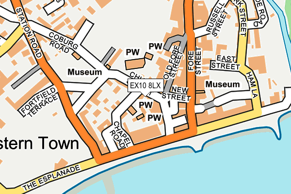 EX10 8LX map - OS OpenMap – Local (Ordnance Survey)