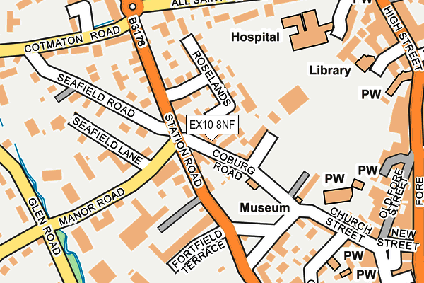 EX10 8NF map - OS OpenMap – Local (Ordnance Survey)