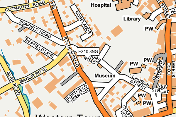 EX10 8NG map - OS OpenMap – Local (Ordnance Survey)