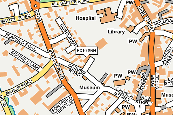 EX10 8NH map - OS OpenMap – Local (Ordnance Survey)