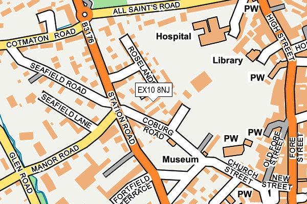 EX10 8NJ map - OS OpenMap – Local (Ordnance Survey)