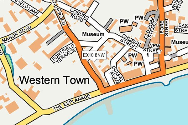 EX10 8NW map - OS OpenMap – Local (Ordnance Survey)