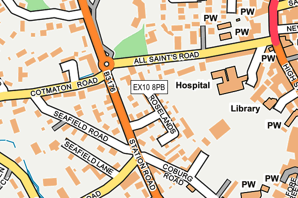 EX10 8PB map - OS OpenMap – Local (Ordnance Survey)