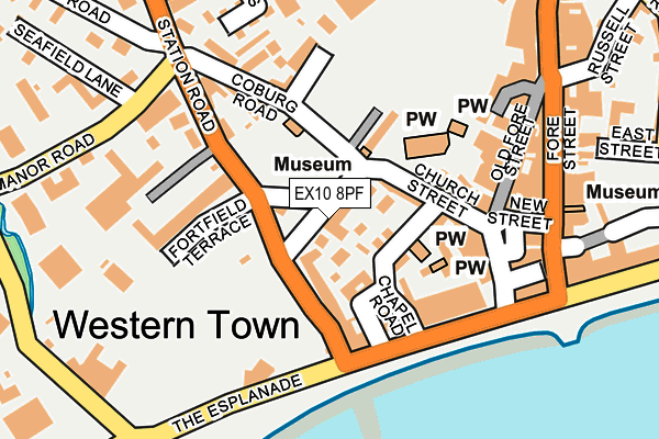 EX10 8PF map - OS OpenMap – Local (Ordnance Survey)