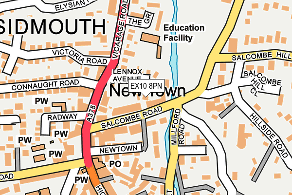 EX10 8PN map - OS OpenMap – Local (Ordnance Survey)