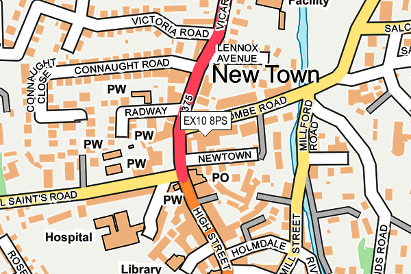 EX10 8PS map - OS OpenMap – Local (Ordnance Survey)