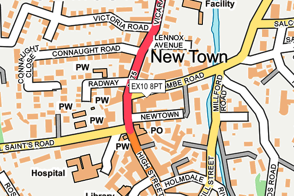 EX10 8PT map - OS OpenMap – Local (Ordnance Survey)