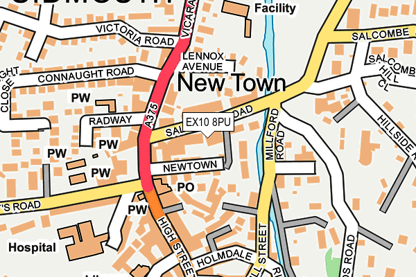 EX10 8PU map - OS OpenMap – Local (Ordnance Survey)