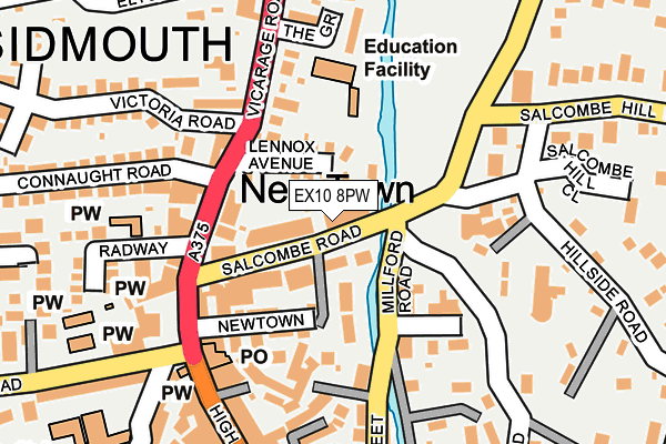 EX10 8PW map - OS OpenMap – Local (Ordnance Survey)