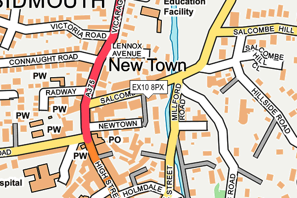 EX10 8PX map - OS OpenMap – Local (Ordnance Survey)