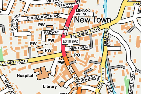 EX10 8PZ map - OS OpenMap – Local (Ordnance Survey)