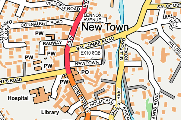 EX10 8QB map - OS OpenMap – Local (Ordnance Survey)