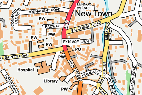 EX10 8QE map - OS OpenMap – Local (Ordnance Survey)