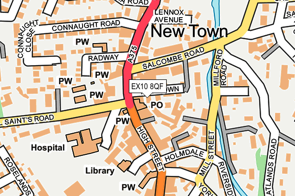 EX10 8QF map - OS OpenMap – Local (Ordnance Survey)