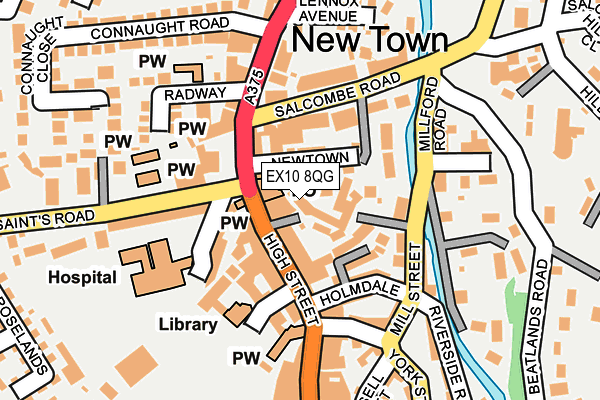 EX10 8QG map - OS OpenMap – Local (Ordnance Survey)