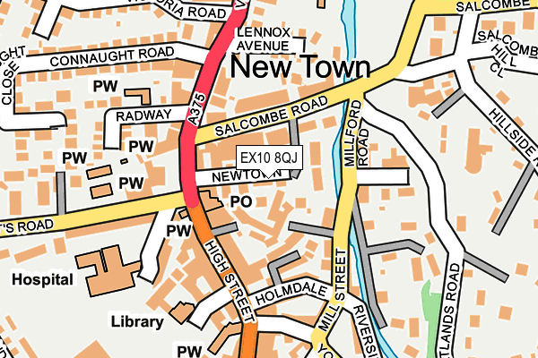 EX10 8QJ map - OS OpenMap – Local (Ordnance Survey)