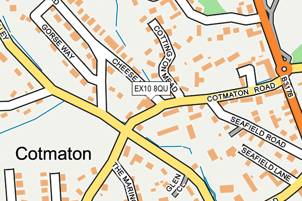 EX10 8QU map - OS OpenMap – Local (Ordnance Survey)